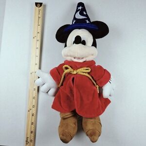 Disney Parks Fantasia Mickey Mouse Wizard‎ Sorcerer Plush Stuffed Toy See Photos